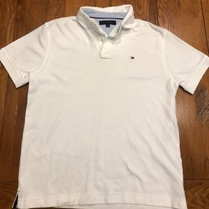 Men's Medium White Tommy Hilfiger Polo
